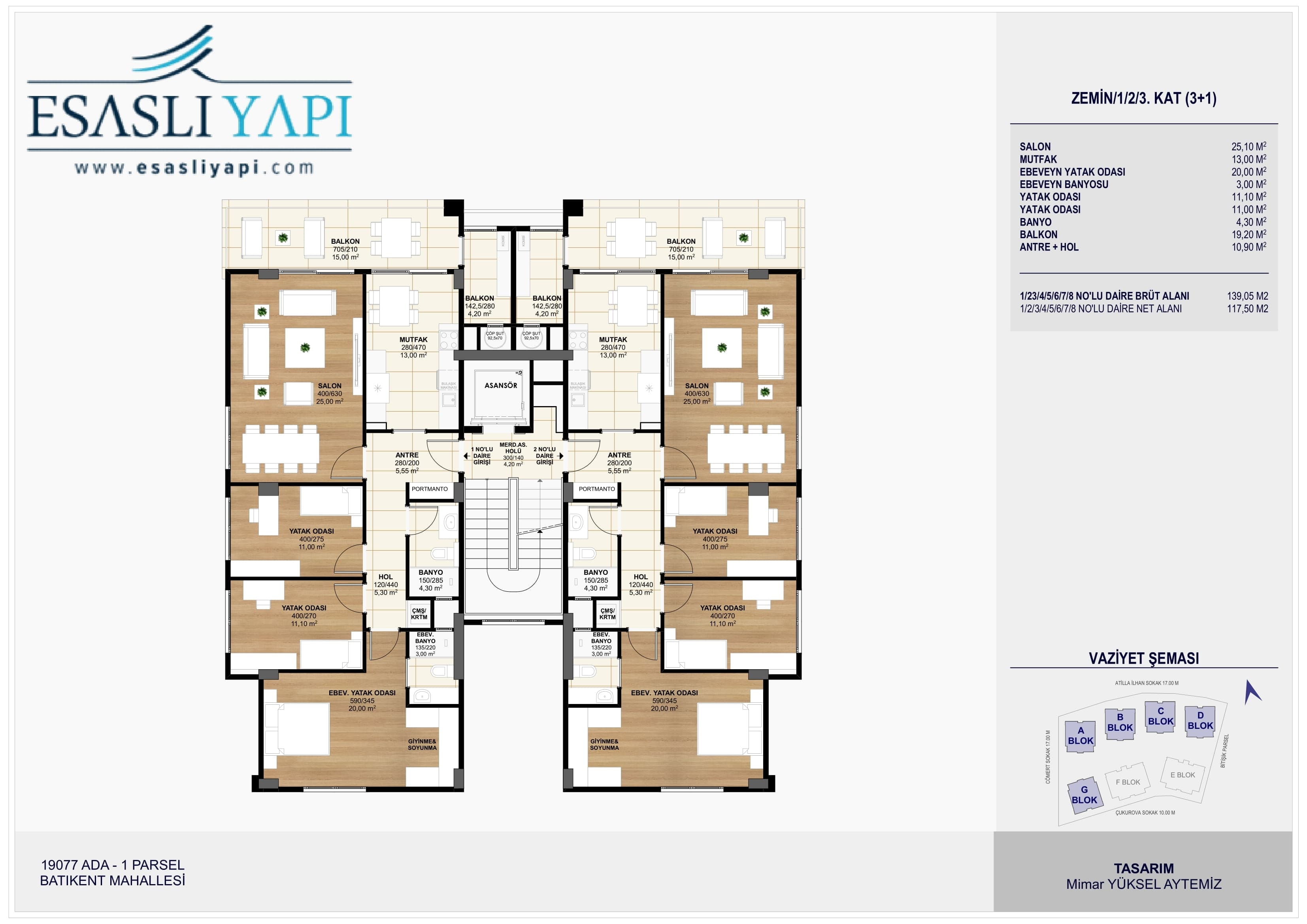 Batıkent Viva Garden — 3 + 1 Kat Planı