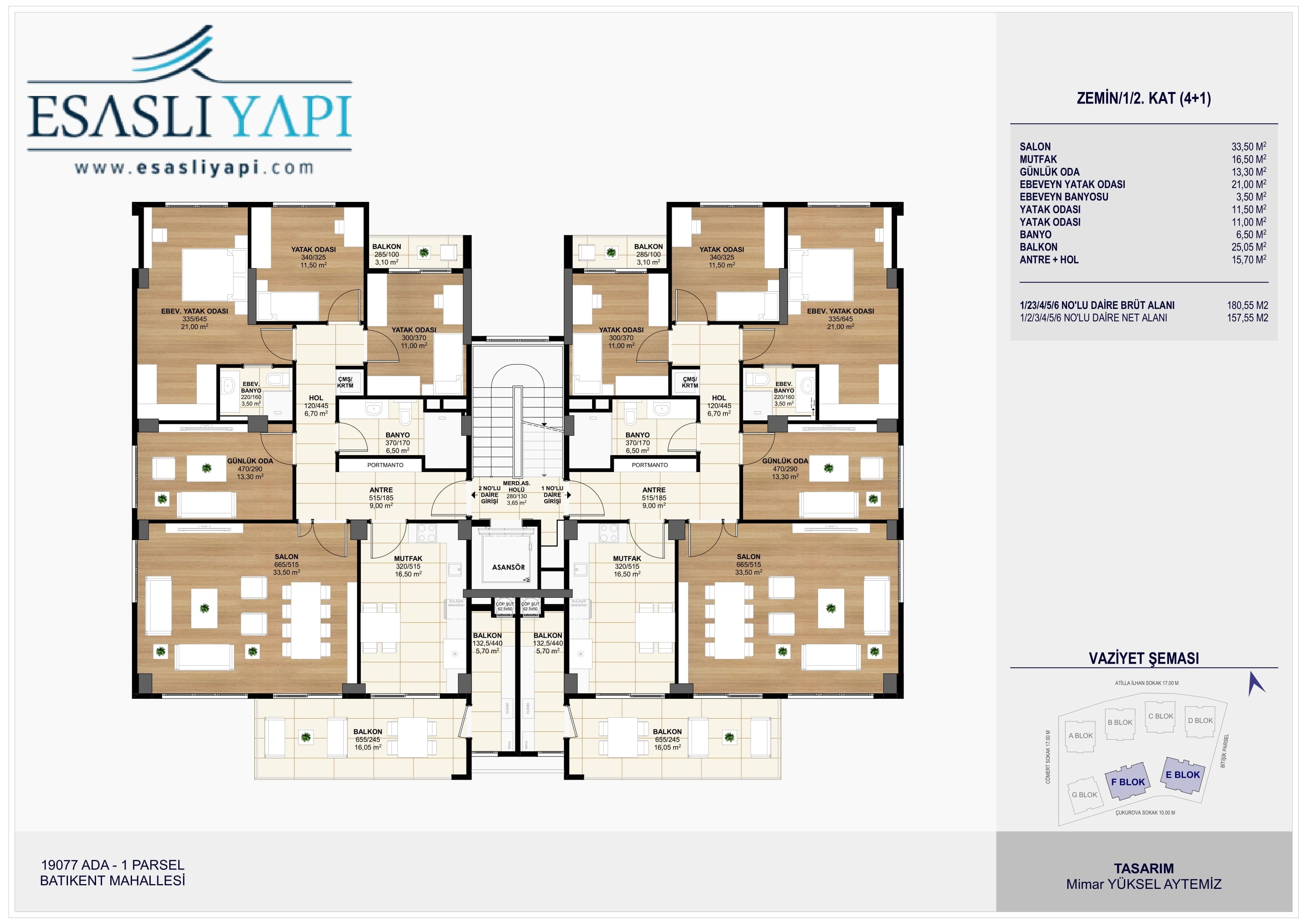 Batıkent Viva Garden — 4 + 1 Kat Planı